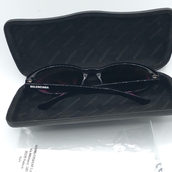 Balenciaga BB0007S Black Violet Sunglasses - Picture 9 of 14